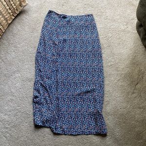 EUC floral midi skirt